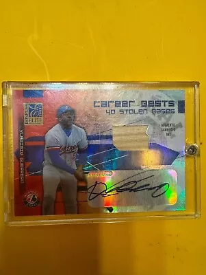 2003 DONRUSS ELITE CAREER BESTS Game Used Bat RELIC AUTO VLADIMIR GUERRERO #d/50 • $18.50