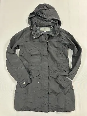 Eddie Bauer Adventure Hiking Parka Women's Size Small Black Jacket Coat • $21.99