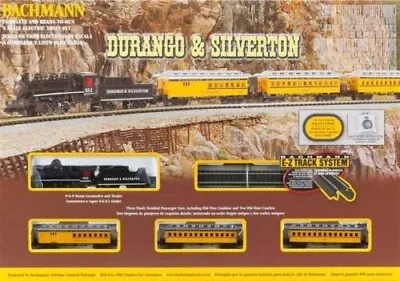 Bachmann N GAUGE Durango & Silverton Steam Starter Passenger Train Set#24020~NEW • $277.80