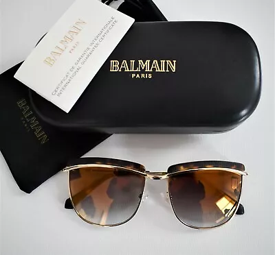 New BALMAIN BL2521B C04 Havana Gold Brown Designer Sunglasses FRANCE 56-16-143 • $115