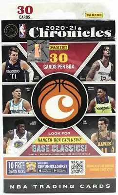 2020-21 Panini Chronicles Basketball Hanger Box (30 Cards) • $15.49