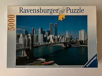 5000 Piece Jigsaw Puzzle Ravensburger New York With Twin Towers Very Rare Puzzle • $77.99