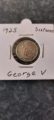 £8 • Buy Dated : 1925 - Silver Coin - Sixpence - 6d Coin - King George V - Great Britain