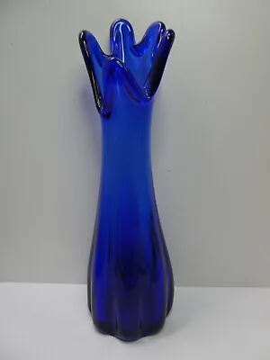 Vintage Studio Art Glass Blue Vase • $34