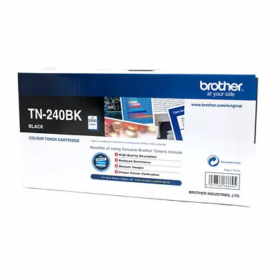 Genuine Brother TN240 Black Toner Cartridge Black 2200 Pages TN-240BK • $166.50