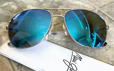 Maui Jim Cliff House Polarized Aviator Sunglasses B247-17 Blue Hawaii • $155