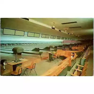 Columbia Lanes Bowling Alley Latham NY 1950s Original Postcard TK1-23 • $17