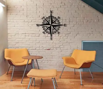 Metal Compass Wall Décor Large Compass Rose Wall Art • £66.49