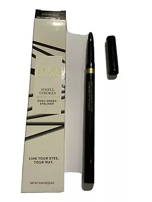 LAURA GELLER Simple Strokes Dual Ended Top Lash Eyeliner Jet Black BNWB • £6.95