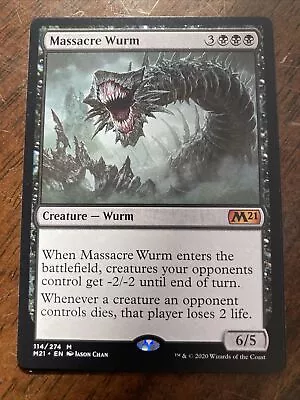 1x Massacre Wurm - NM/M M21 Core Set 2021 MTG Magic Free Ship • $3.16