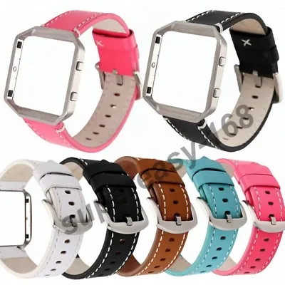 Replacement Fashion Leather Strap Wrist Band+ Frame For Fitbit Blaze Smart Watch • $6.59