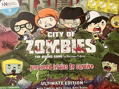 124. City Of Zombies Board Game By Matthew Tidbury Complete Thinknoodle Games • £14.99