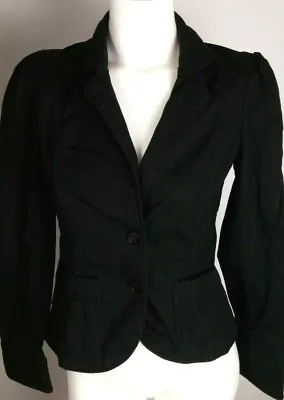 H&M Women's Jacket Sz 8 Black Button Front • $12