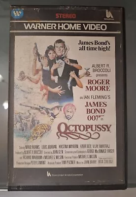 Octopussy 007 Warner 1st Release Big Box Ex Rental Pre Cert VHS Pre/Post Cert • £15