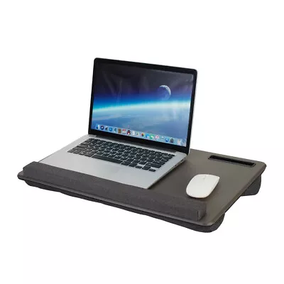 Lap Cushioned Desk Knee Laptop Notebook Tray Portable Computer Tablet Table Slot • £18.95