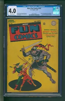 More Fun Comics #101 CGC 4.0 OW Pgs 1st Superboy Last Spectre Until Silver Age • $4999.99