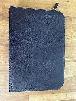 £100 • Buy Gucci Black Leather A4 Size Document Pouch Portfolio - Unused 
