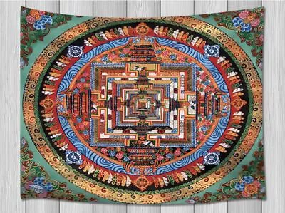 Tibetan Buddhism Tapestry Wall Hanging Large Mandala Mystical Fabric Room Decor • $13.36