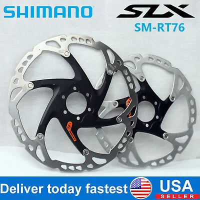 Shimano RT76 Disc Brake Rotor 160/180/203mm Bicycle 6 Bolt DEORE SLX RT56 RT66 • $13.89