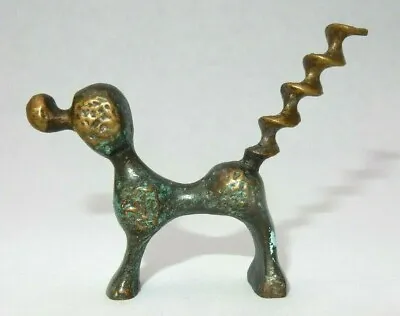 £24.80 • Buy Vintage 2.5  Tall Unique Solid Brass Poodle Dog Corkscrew