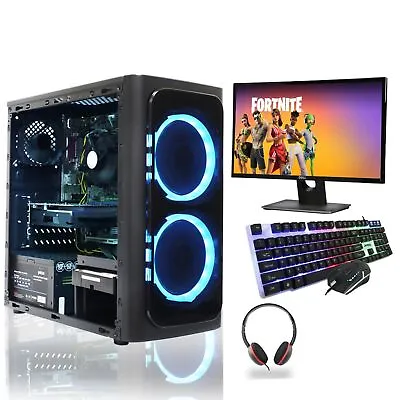 Gaming PC Quad Core I5 Computer Bundle Intel 8GB RAM 1TB HDD 2GB GT730 Windows10 • £219.99