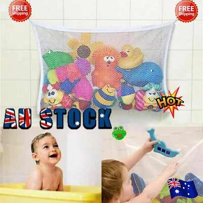 Baby Bath Bathtub Toy Mesh Net Storage Bag Suction Cup Shower Bathroom Organiser • $8.70