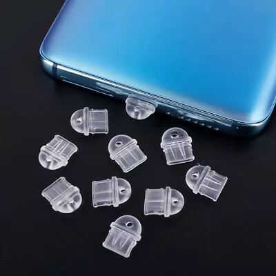 5x DIY Anti Dust Plugs Clear Charge Port Dust Plug For IPhone Stopper Protection • £3.16