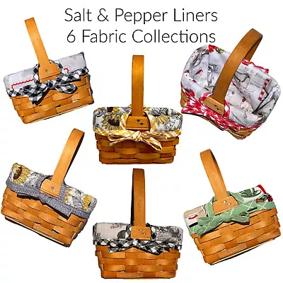 SALT & PEPPER LINER For Your Longaberger Basket 6 Fabric Collections INTRO PRICE • $10