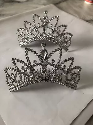 Kids Princess Crown Tiara Diamond Fancy Dress Costume Accessory X2 • £9.99