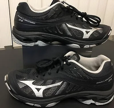 🔥 Mizuno Wave Lightning Z4 Women's Size 8.5 Black Volleyball 🏐 Athletic Shoes • $34.95