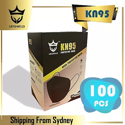 100 Pcs KN95 N95 P2 Disposable Face Mask Protective Masks 5 Layer Black • $1