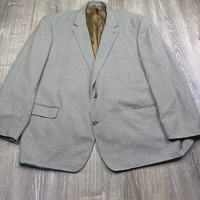 Oak Hill Sport Coat Blazer Suit Jacket Casual 2 Button Houndstooth Size 4XL 50R • $44.99