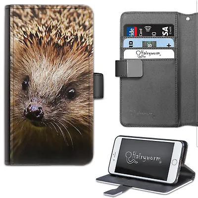 £14.99 • Buy Brown Hedgehog Phone Case;PU Leather Side Flip Phone Cover For Apple/Samsung