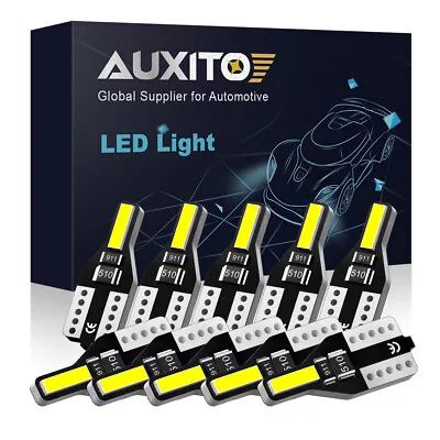 10x AUXITO T10 W5W LED Wedge Interior Number Plate Light Globe 6000K Error Free • $11.02
