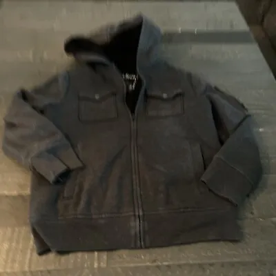 £17.58 • Buy Urban Pipeline Boys Gray Hoodie Jacket Black Fleece Lining Full Zip BS3