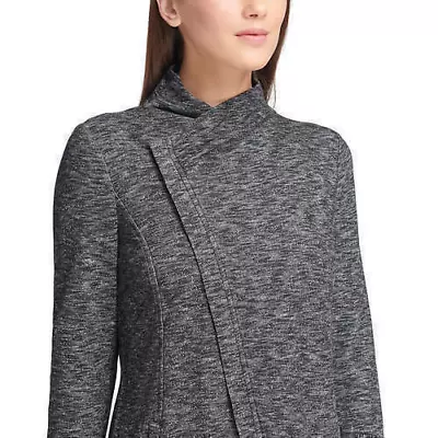 Gh Bass & Co Women's Cross Over Zip Front Sweater Jacket (black Small) Nwt • $14.06