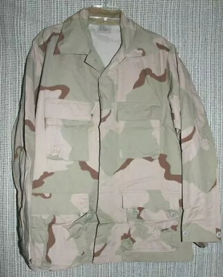 US Medium Reg 3 Color Desert Camo Field Combat Shirt BDU Military Army TRI DCU • $20.99