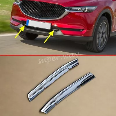 Front Lower Grill Trims For Mazda CX-5 KF 2017-2021 Chrome Griller Accessories • $35.84