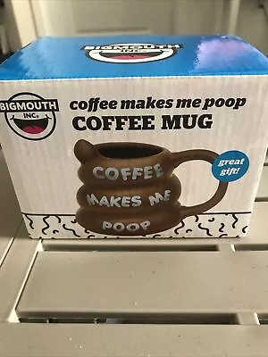 Coffee Makes Me Poop Mug Brown Ceramic Coffee W/ Box • $7.99