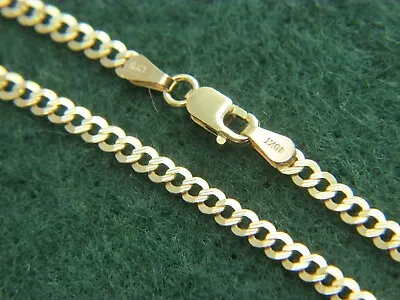 10k Gold Curb Chain Solid 10kt Gold Chain • $235.99