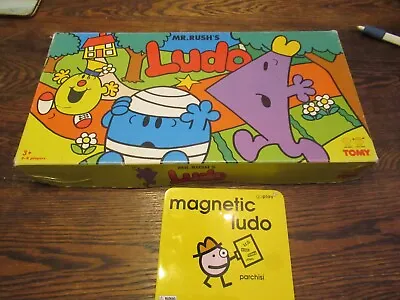 Mr Rush's Ludo Board Game 1995 - Tomy. Mr.Men Little Miss & Travel Magnetic Ludo • £8.99