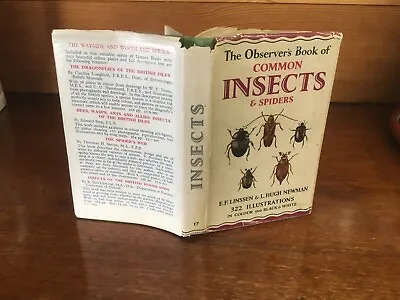Observers Book Of Common Insects & Spiders 1954 N I L • £19.99