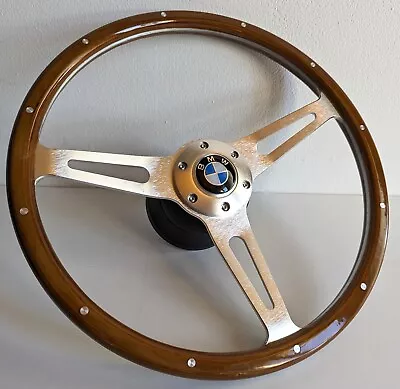 Steering Wheel Fits For BMW Wood E31 E32 E34 E36 Z3 Vintage Wooden Classis 93-98 • $255.38