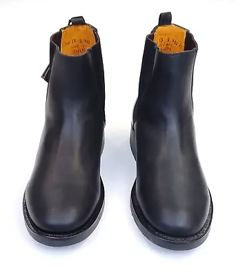 FRYE Men's 13 D Chelsea Ankle Pull On Elastic Boots Black Leather 87310 NEW • $159.99