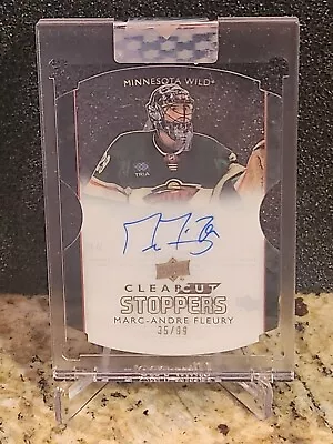 Marc-Andre Fleury Minnesota Wild Clear Cut Stoppers 35/99 2022-23 UD Clear Cut • $149.99