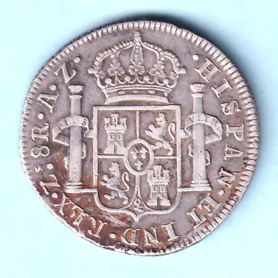 Mexico. 1821-ZsAZ 8 Reales.. VF • $380