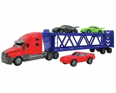 Chad Valley Free Wheel Race Car Carrier Set • £18