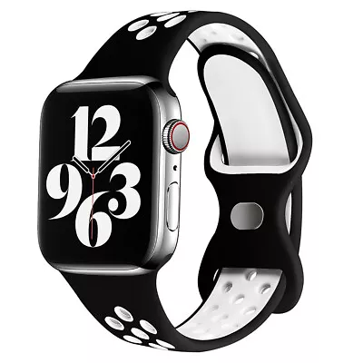 $6.99 • Buy For Apple Watch Nike Sport Strap Band Series 7 6 5 4 3 SE | 38 40 41 42 44 45mm