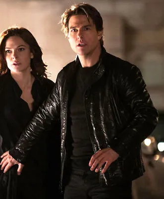 Mission Impossible 5 Rogue Nation Tom Cruise Ethan Hunt MI5 Real Leather Jacket • $111.55