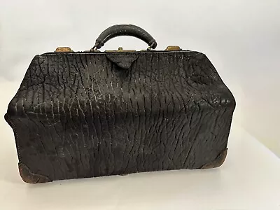 Vintage Genuine Walrus Hide Leather Doctor's Medical Bag • $105